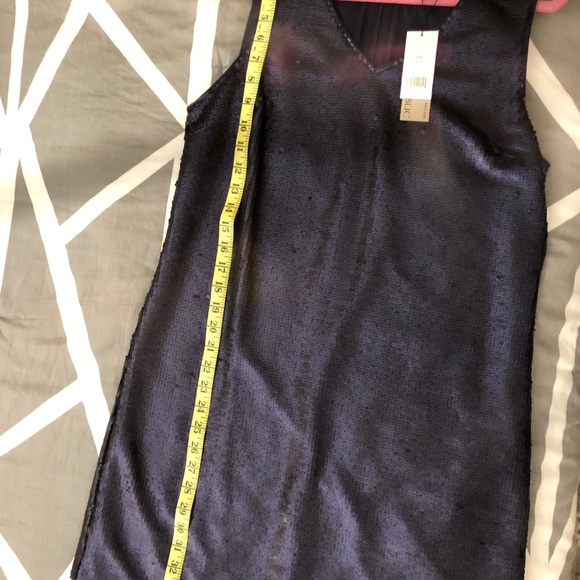 New with Tag Banana Republic 10 Petite Navy Blue Sleeveless Sequin Dress - Picture 8 of 8
